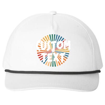 Custom Text Retro Colorful Logo Personalized Design Snapback Five-Panel Rope Hat