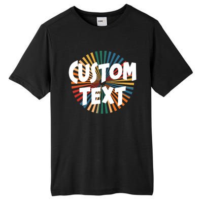 Custom Text Retro Colorful Logo Personalized Design Tall Fusion ChromaSoft Performance T-Shirt