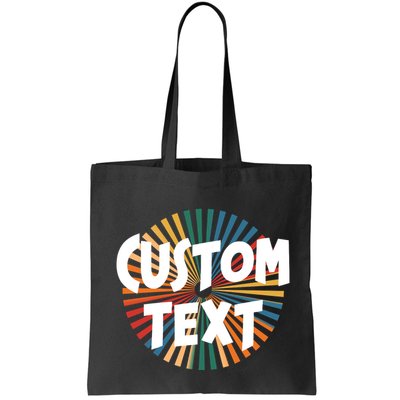 Custom Text Retro Colorful Logo Personalized Design Bag