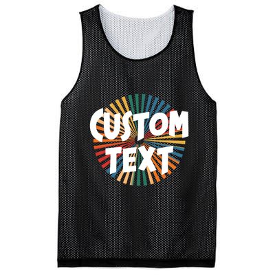 Custom Text Retro Colorful Logo Personalized Design Mesh Reversible Basketball Jersey Tank