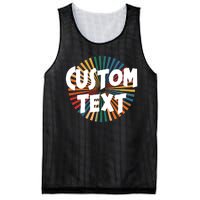 Custom Text Retro Colorful Logo Personalized Design Mesh Reversible Basketball Jersey Tank