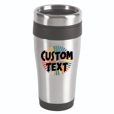 Custom Text Retro Colorful Logo Personalized Design 16oz Travel Tumbler