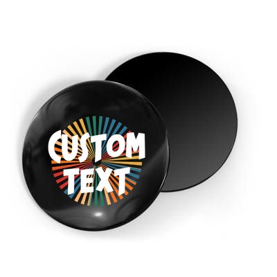 Custom Text Retro Colorful Logo Personalized Design Magnet