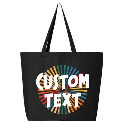 Custom Text Retro Colorful Logo Personalized Design 25L Jumbo Tote