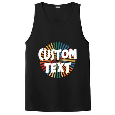 Custom Text Retro Colorful Logo Personalized Design PosiCharge Competitor Tank