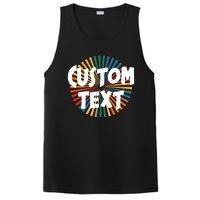 Custom Text Retro Colorful Logo Personalized Design PosiCharge Competitor Tank