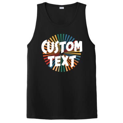 Custom Text Retro Colorful Logo Personalized Design PosiCharge Competitor Tank