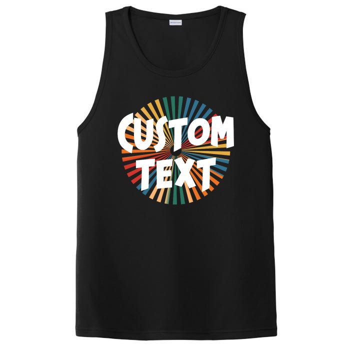 Custom Text Retro Colorful Logo Personalized Design PosiCharge Competitor Tank