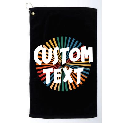 Custom Text Retro Colorful Logo Personalized Design Golf Towel