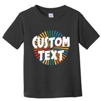 Custom Text Retro Colorful Logo Personalized Design Toddler T-Shirt