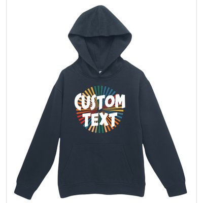 Custom Text Retro Colorful Logo Personalized Design Urban Pullover Hoodie