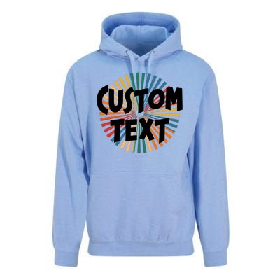 Custom Text Retro Colorful Logo Personalized Design Unisex Surf Hoodie