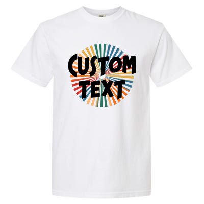 Custom Text Retro Colorful Logo Personalized Design Garment-Dyed Heavyweight T-Shirt