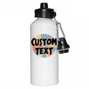 Custom Text Retro Colorful Logo Personalized Design Aluminum Water Bottle