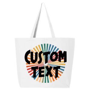 Custom Text Retro Colorful Logo Personalized Design 25L Jumbo Tote