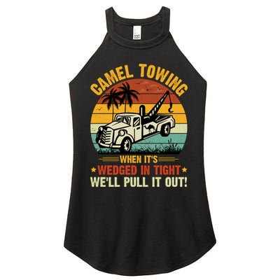 Camel Towing Retro Adult Humor Saying Funny Halloween Gift Women's Perfect Tri Rocker Tank