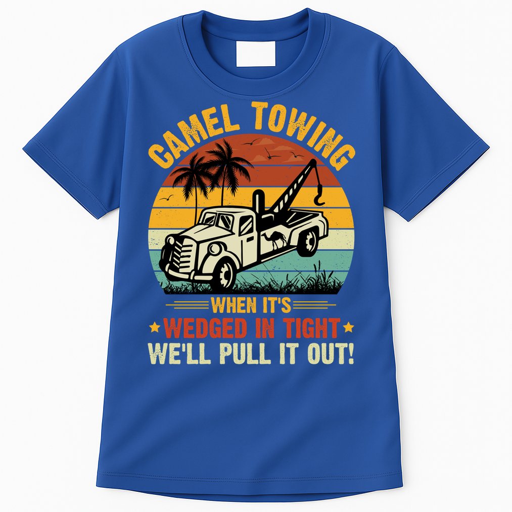 Camel Towing Retro Adult Humor Saying Funny Halloween Gift Tall T-Shirt