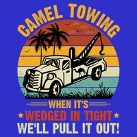 Camel Towing Retro Adult Humor Saying Funny Halloween Gift 16 in Basic Backpack