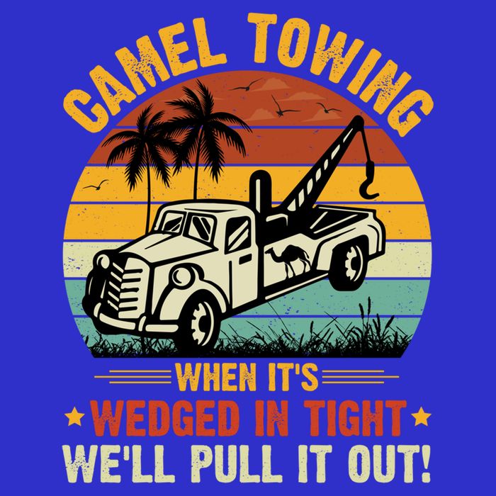 Camel Towing Retro Adult Humor Saying Funny Halloween Gift 16 in Basic Backpack