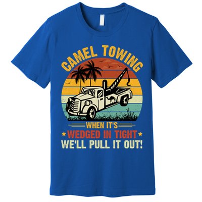 Camel Towing Retro Adult Humor Saying Funny Halloween Gift Premium T-Shirt