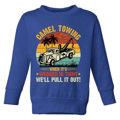 Camel Towing Retro Adult Humor Saying Funny Halloween Gift Toddler Sweatshirt
