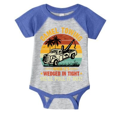 Camel Towing Retro Adult Humor Saying Funny Halloween Gift Infant Baby Jersey Bodysuit
