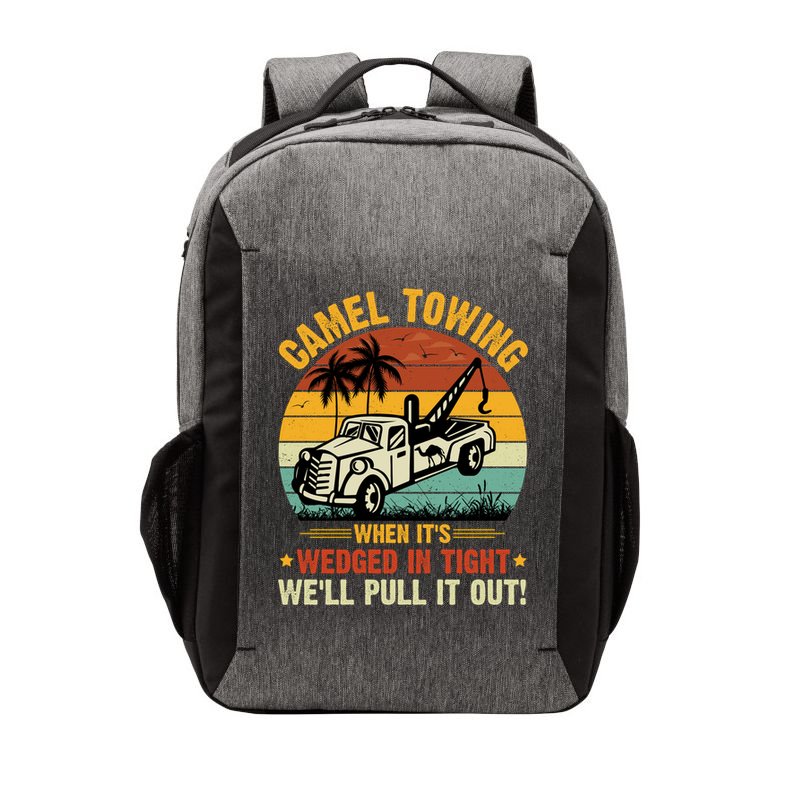 Camel Towing Retro Adult Humor Saying Funny Halloween Gift Vector Backpack