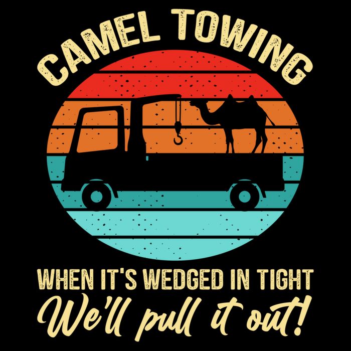 Camel Towing Retro Adult Humor Saying Funny Halloween Gift Impact Tech Backpack