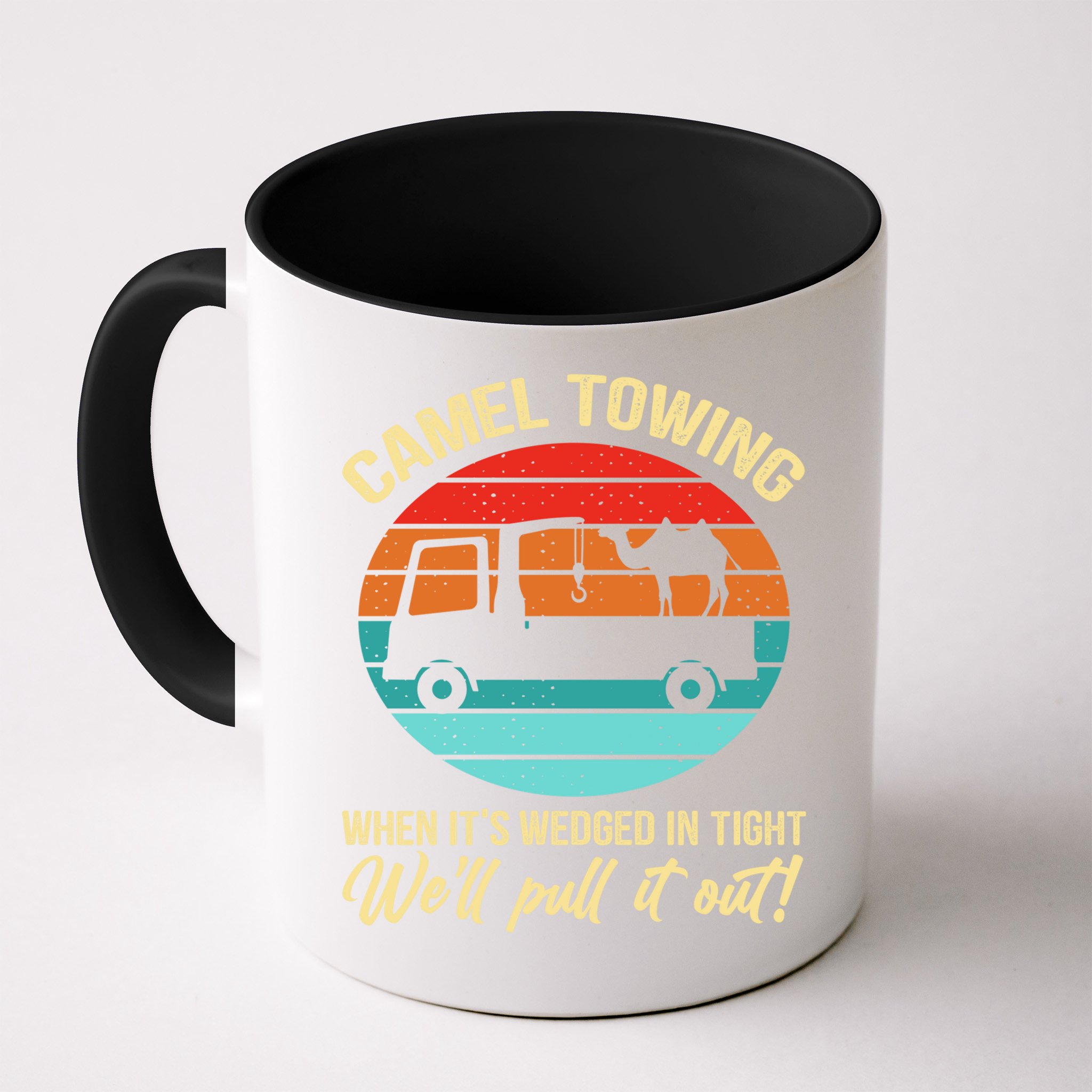 Camel Towing Retro Adult Humor Saying Funny Halloween Gift Mug