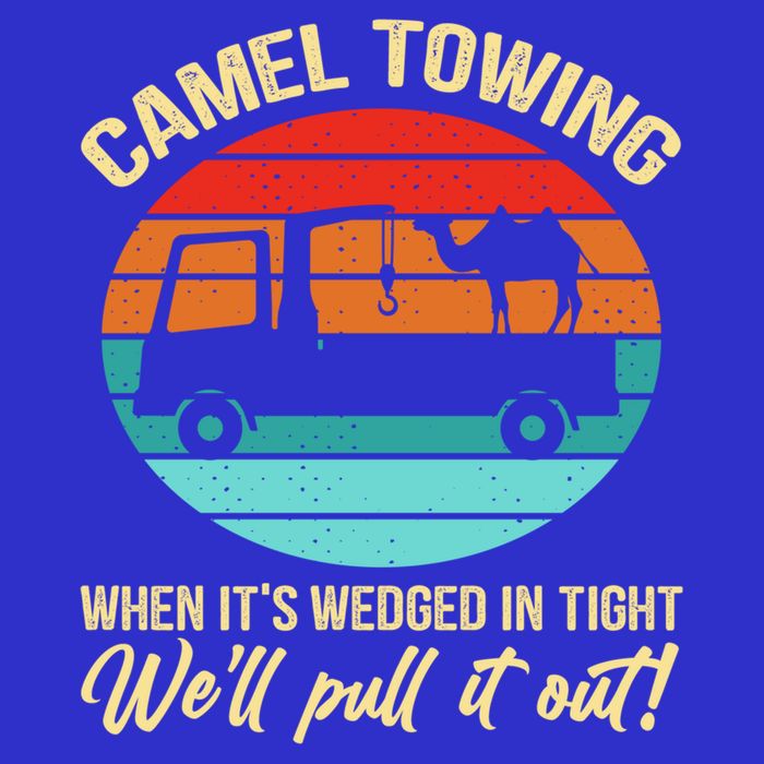 Camel Towing Retro Adult Humor Saying Funny Halloween Gift 16 in Basic Backpack