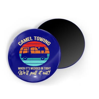 Camel Towing Retro Adult Humor Saying Funny Halloween Gift Magnet
