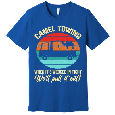 Camel Towing Retro Adult Humor Saying Funny Halloween Gift Premium T-Shirt