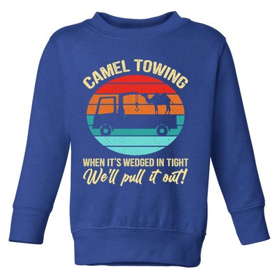 Camel Towing Retro Adult Humor Saying Funny Halloween Gift Toddler Sweatshirt
