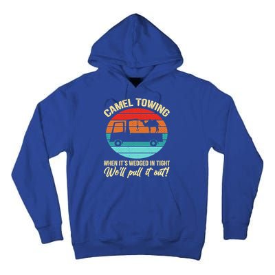 Camel Towing Retro Adult Humor Saying Funny Halloween Gift Tall Hoodie