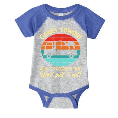 Camel Towing Retro Adult Humor Saying Funny Halloween Gift Infant Baby Jersey Bodysuit