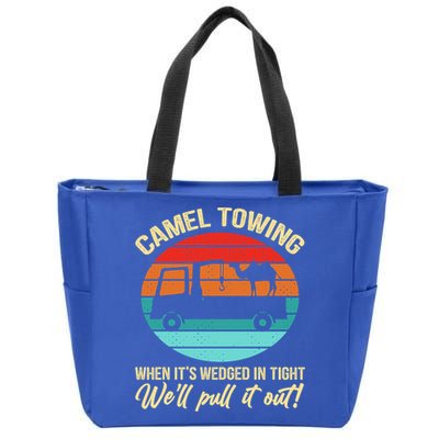 Camel Towing Retro Adult Humor Saying Funny Halloween Gift Zip Tote Bag
