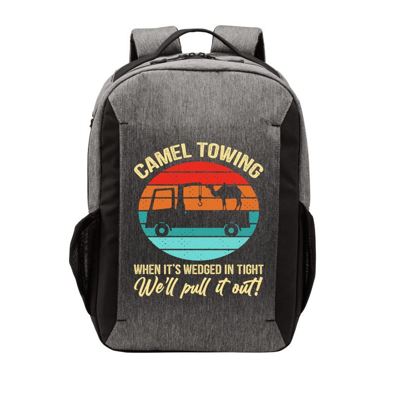 Camel Towing Retro Adult Humor Saying Funny Halloween Gift Vector Backpack