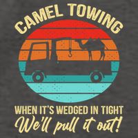 Camel Towing Retro Adult Humor Saying Funny Halloween Gift Vector Backpack