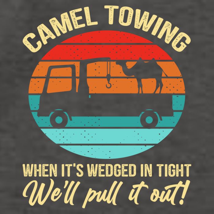 Camel Towing Retro Adult Humor Saying Funny Halloween Gift Vector Backpack
