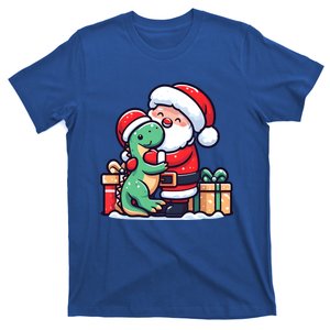 Christmas T Rex Dinosaur Santa Hat Cute Santa Claus Pajama Gift T-Shirt