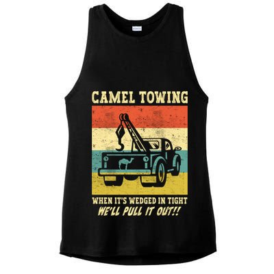 Camel Towing Retro Adult Humor Saying Funny Halloween Cool Gift Ladies PosiCharge Tri-Blend Wicking Tank