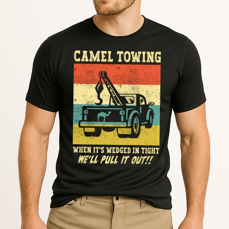 Camel Towing Retro Adult Humor Saying Funny Halloween Cool Gift Cooling Performance Crew T-Shirt