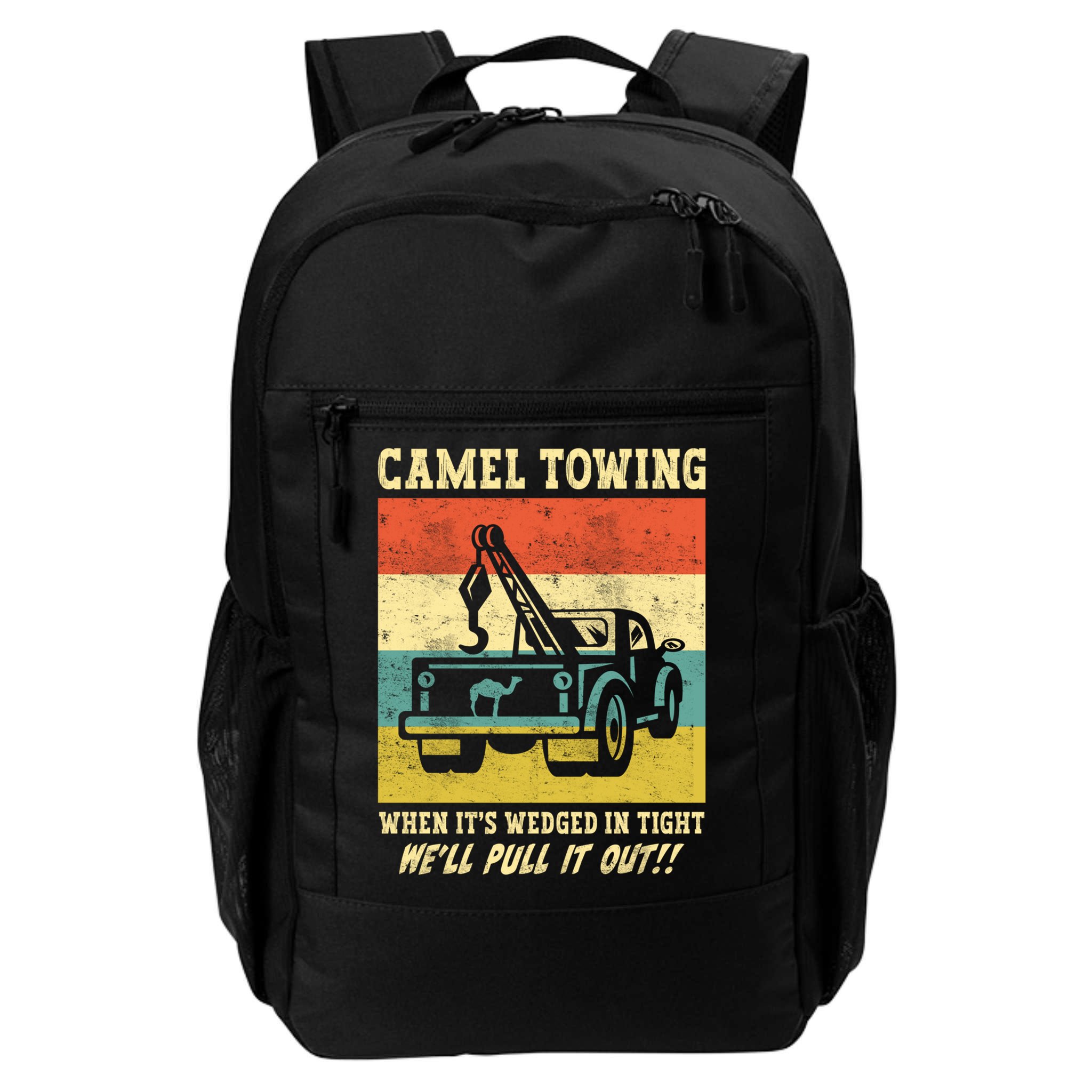Camel Towing Retro Adult Humor Saying Funny Halloween Cool Gift Backpack