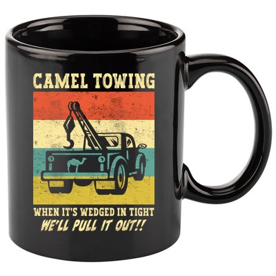Camel Towing Retro Adult Humor Saying Funny Halloween Cool Gift 11oz C Handle Ceramic Mug
