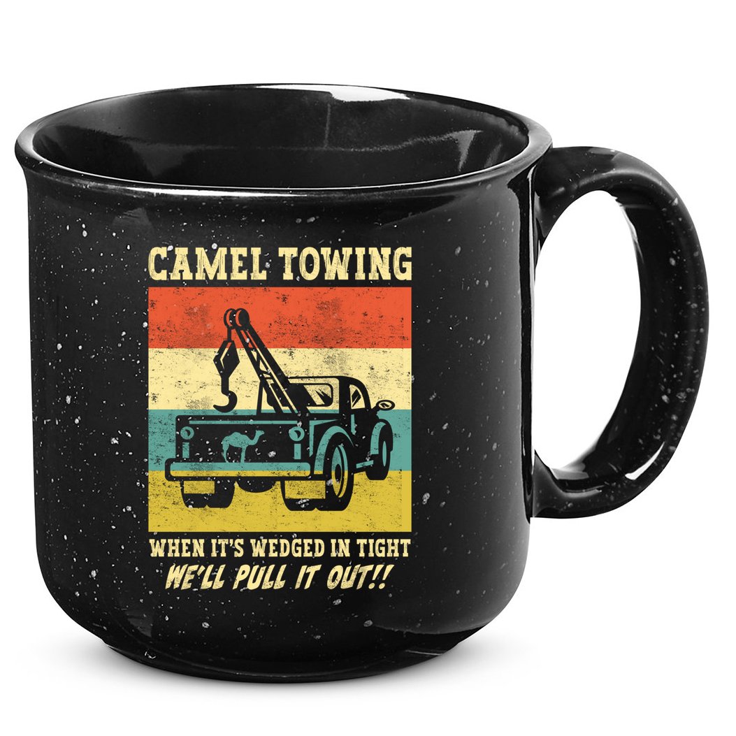 Camel Towing Retro Adult Humor Saying Funny Halloween Cool Gift 15oz Campfire Ceramic Mug