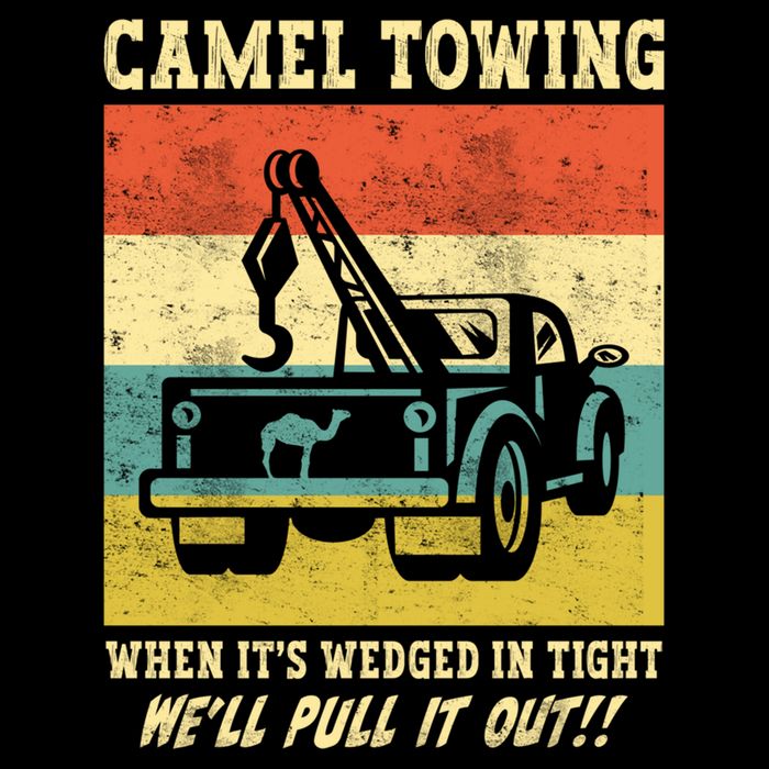 Camel Towing Retro Adult Humor Saying Funny Halloween Cool Gift Drawstring Bag
