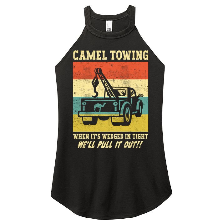 Camel Towing Retro Adult Humor Saying Funny Halloween Cool Gift Women's Perfect Tri Rocker Tank