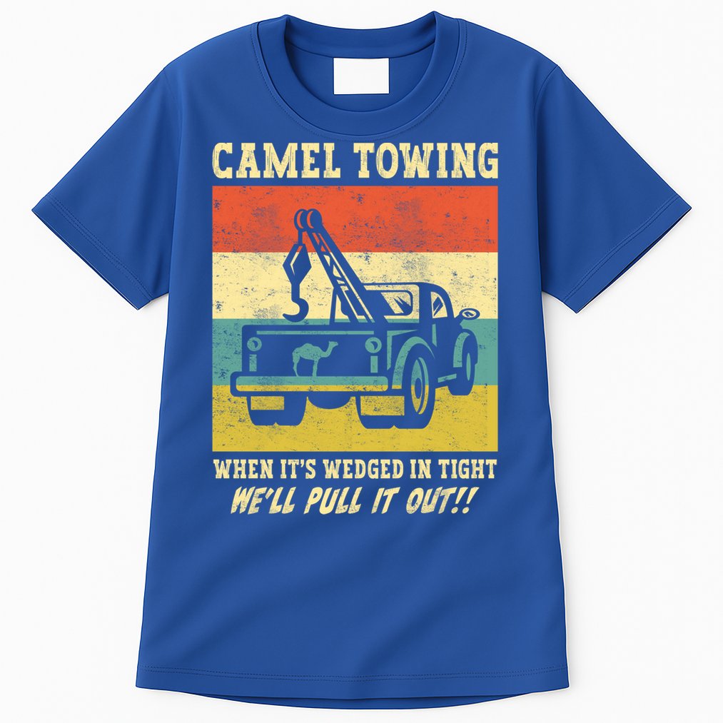 Camel Towing Retro Adult Humor Saying Funny Halloween Cool Gift Tall T-Shirt