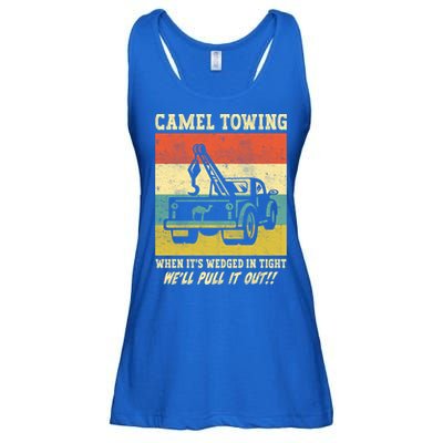 Camel Towing Retro Adult Humor Saying Funny Halloween Cool Gift Ladies Essential Flowy Tank