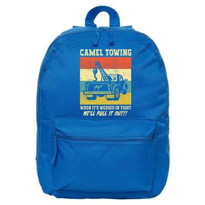 Camel Towing Retro Adult Humor Saying Funny Halloween Cool Gift 16 in Basic Backpack